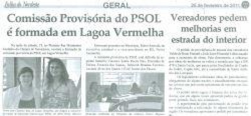 [Lagoa Vermelha: Psol aprova Comissão Provisória]